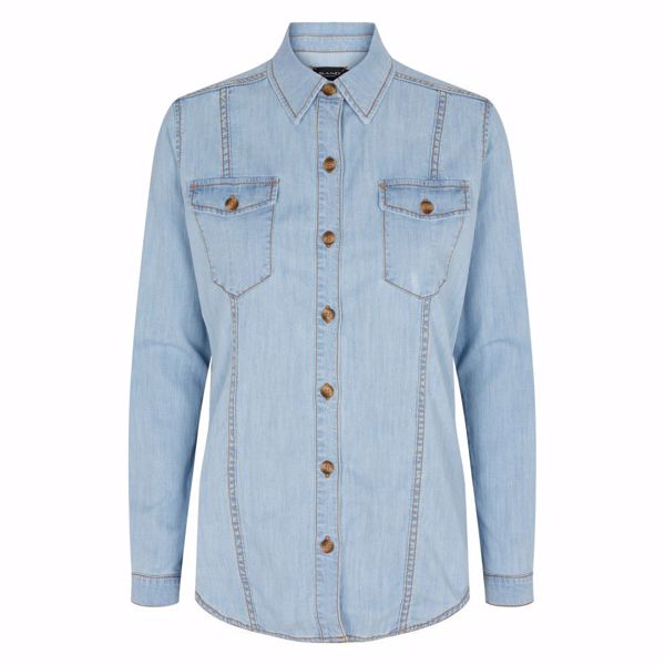 Sand R/denim Skjorte