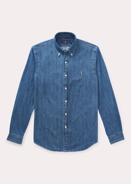 R.Lauren Slim Denim Skjorte